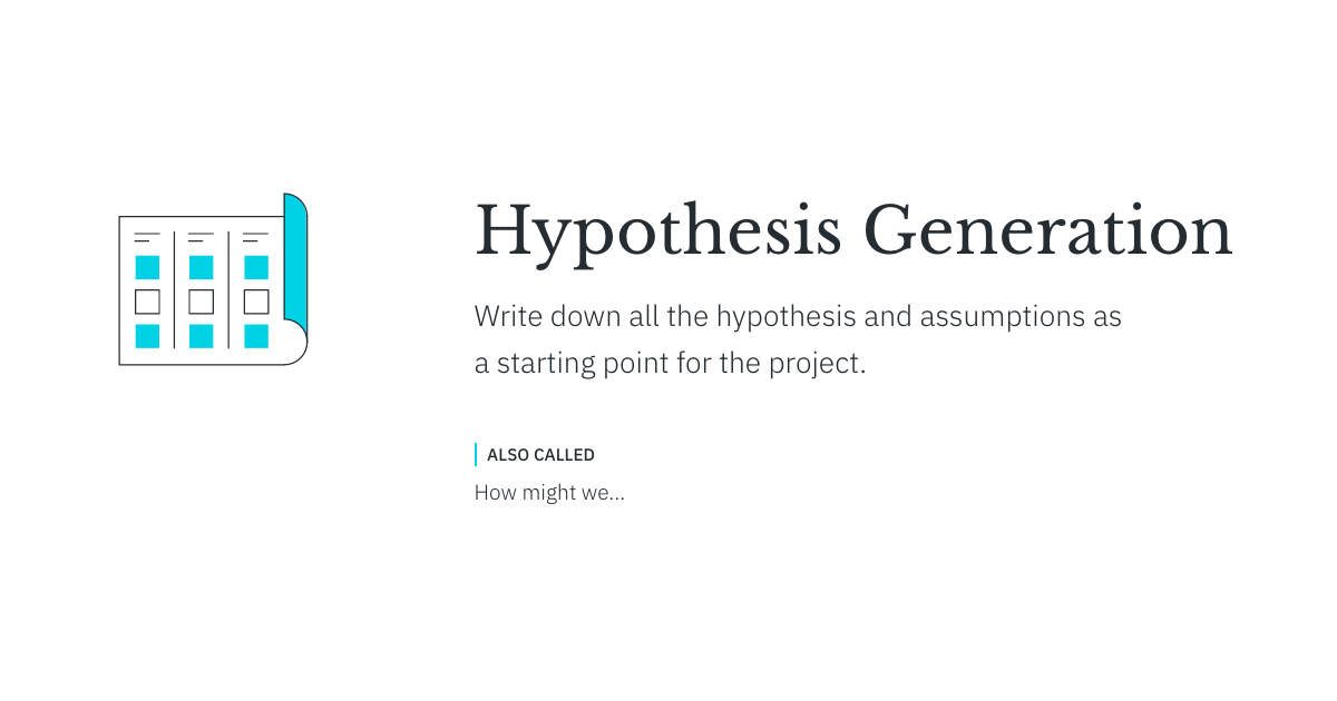 generation of hypothesis